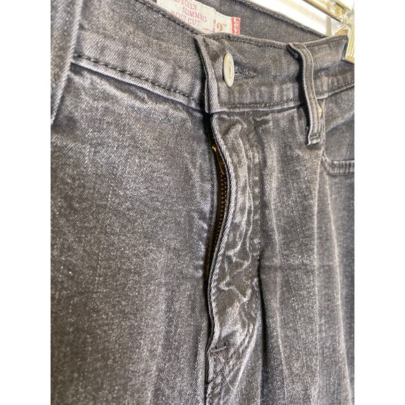 Levi’s Perfectly Slimming Bootcut 512 Sz 10M Distressed Cotton Stretchy Charcoal - Picture 5 of 16